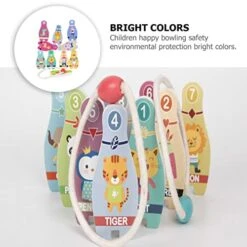 Ibasenice Infant Toys 2 Sets Wooden Toy Wood Sports Cartoon Games Bowling Development Early For Mini Game Plaything Animal Indoor Play Educational Interactive Toss Kit Supplies Toys Wooden Toys -BEYBLADE Sale Store 41lGtvtIauL