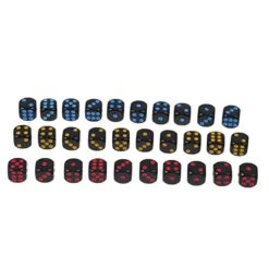 SAFIGLE 15 Sets 30pcs Regular Point Dice Colored Dice Role Playing Dice Black Decor Party Game Dice Mini Dice Teaching Math Dice Party Game Dot Dices Dice Game Playing Props Dice Props Toy