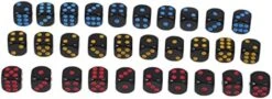 SAFIGLE 15 Sets 30pcs Regular Point Dice Colored Dice Role Playing Dice Black Decor Party Game Dice Mini Dice Teaching Math Dice Party Game Dot Dices Dice Game Playing Props Dice Props Toy -BEYBLADE Sale Store 41oXkZ1TQgL. AC