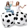 2 Pcs 20 Inch Jumbo Inflatable Dice,Giant Inflatable Dice,Large Inflatable Dice Toy For Indoor Outdoor Broad Game,Pool Party,Ludo,White And Black -BEYBLADE Sale Store 41pRnkYh5pL