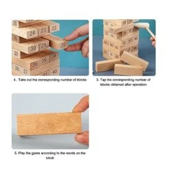 Milltrip Giant Tumbling Timber Toy - Wooden Blocks Floor Game For Family Adults -BEYBLADE Sale Store 41paiQjsaVL