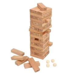 Alomejor Wood Block Stacking Game Exercise Socialization With Stacking High Domino Modeling Enhance The Ability Super Fun For Family Gatherings Parties And Daily Backyard Fun -BEYBLADE Sale Store 41ri4eLiRmL