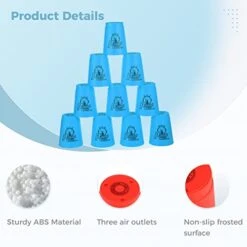 Cibolar Sport Stacking Cups, 24pcs Sports Stacking Cups Training Game For Challenge Competition Travel Party Gift For Kids And Adults, Blue+Red -BEYBLADE Sale Store 41rphvfYkzL