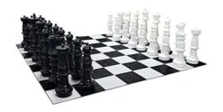 MegaChess Giant Oversized Premium Chess Set With 37 Inch Tall King With Hard Plastic Chess Board