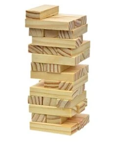 Small Travel Size Wood Block Tower Game 4.5" Inches Tall 36 Pieces. Mini Stacking Tumbling Wooden Board Games -BEYBLADE Sale Store 41tsVJGYgGL