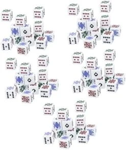 Alasum Birthday Party Games Couples Gifts 32 Pcs Poker Dice Liars Dice Interesting Dice Set Dice Props Funny Game Chips Acrylic Party Supplies Liars Dice Game Couple Gifts White Outfit -BEYBLADE Sale Store 41vR cK3x7L. AC