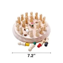 Wooden Memory Chess Game, Wooden Memory Match Stick Chess Board Game, Wooden Memory Chess Educational Board Games Multi Player Family Games For Kids & Adults (Basic) -BEYBLADE Sale Store 41vTQfn36dL