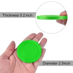 Coopay 12 Pieces Home Air Hockey Pucks 2.5 Inch Heavy Replacement Pucks For Game Tables Equipment Accessories, 12 Grams