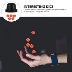 Jojofuny 6 Sets -Side Game Sided Resin Ktv Theme Truth Bowl Casino Party Favors Holder Ing Dices Novelty Polyhedral Playing Acrylic Multi Supplies Or Holiday Night RPG Toys