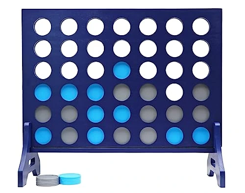 Tailgating Pros Premium Navy Giant Four In A Row With Carrying Case - Jumbo Oversized Outdoor Yard Game - Connect Multiple Pucks In A Row To Win - Many Puck Colors Available! 3 Tailgating Pros Premium Navy Giant Four In A Row With Carrying Case - Jumbo Oversized Outdoor Yard Game - Connect Multiple Pucks In A Row To Win - Many Puck Colors Available!