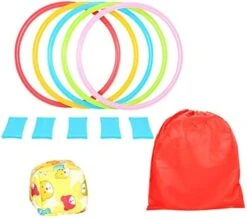 WXYZ Fun Hopscotch Ring Game For Kids, 5 Rings And 5 Connectors, 36cm/14in Agility Circle (Color : 5pcs, Size : 36cm) -BEYBLADE Sale Store 41zDHekjE8L. AC