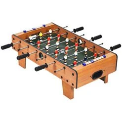 Goplus Mini Foosball Table, 27in Soccer Game Table W/ 2 Footballs And Soccer Keepers, Portable Football Game Set For Kids & Adults In Office, Game Room, Living Room