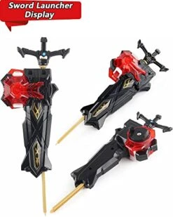 Desamvap Bey Battling Tops Burst Power Custom Sword Launcher, Bey Launcher LR Left Right Spin DB Layer System B-200 Xiphoid Xcalibur Compatible With All Bey Burst Series (Black) 14 Desamvap Bey Battling Tops Burst Power Custom Sword Launcher, Bey Launcher LR Left Right Spin DB Layer System B-200 Xiphoid Xcalibur Compatible With All Bey Burst Series (Black) -BEYBLADE Sale Store 511zvqu2E8L