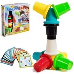 IQ Toys Magnetic Speed Cups Classic Matching And Stacking Quick Cups Family Table Game For Kids And Adults