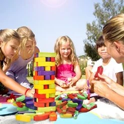 Bedmoimo 54 PCS Colorful Wooden Stacking Board Games For Kids 4-8, Tumbling Tower Blocks Building Classic Game For Kids Boys Girls Ages 3 4 5 6 7 8 Birthday Christmas Party Games -BEYBLADE Sale Store 512lqytX3zL