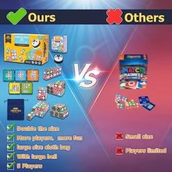 FUNTACTICS XXL Wooden Matching Puzzle Game | Family Board Games For Children And Adults With Extra Large Pattern Cubes | Educational Spatial And Analytical Thinking Toy For Kids From Age 3+