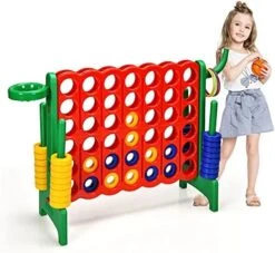 COSTWAY Jumbo 4-to-Score Giant Game Set For Kids & Adults, 2.5Ft Indoor Outdoor Game With Basketball Hoop, Ring Game, 42 Jumbo Rings, Quick-Release Slider, Perfect For Birth & Holiday Party 25 COSTWAY Jumbo 4-to-Score Giant Game Set For Kids & Adults, 2.5Ft Indoor Outdoor Game With Basketball Hoop, Ring Game, 42 Jumbo Rings, Quick-Release Slider, Perfect For Birth & Holiday Party -BEYBLADE Sale Store 514 XEctTgS. AC