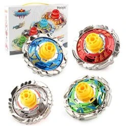 Metal Master Fusion Storm With 4D Launcher Grip Gyro Top Set 4 In 1