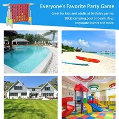 Giant 4-in-a-Row Connect Game Basketball Activity Outdoor Floor Game For Kids Teenages Adults Indoor Family Fun Board Games, Red/Grey -BEYBLADE Sale Store 514iojmyLCL