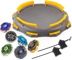 WNSULL Bey Stadium Metal Fusion Set-Battle Game With 1Stadium, 6 Battling Top Toys And 2 Launchers-Toy Gift For Boys Kids Ages 6 7 8 9 10 11 12 Years Old -BEYBLADE Sale Store 515DZbGILHL. AC