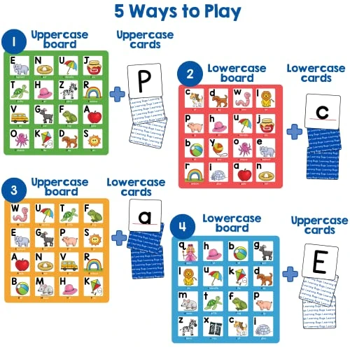 LEARNING BUGS Alphabet Bingo, Learn Capital And Lowercase Letters, ABC Board Game For 2 To 4 Players 6 LEARNING BUGS Alphabet Bingo, Learn Capital And Lowercase Letters, ABC Board Game For 2 To 4 Players - Image 4