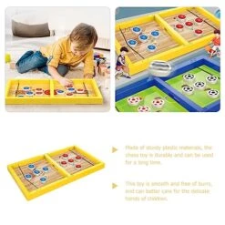 Soccer Gifts Fast Sling Puck Game Plastic Sling Football Shot Board Game Large Table Interaction Speed Track Toy For Party Home Family Parents-Child Boys Girls Adult Yellow -BEYBLADE Sale Store 5179B11MX9L