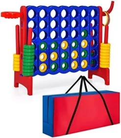 COSTWAY Jumbo 4-to-Score Giant Game Set For Kids & Adults, 2.5Ft Indoor Outdoor Game With Basketball Hoop, Ring Game, 42 Jumbo Rings, Quick-Release Slider, Perfect For Birth & Holiday Party 27 COSTWAY Jumbo 4-to-Score Giant Game Set For Kids & Adults, 2.5Ft Indoor Outdoor Game With Basketball Hoop, Ring Game, 42 Jumbo Rings, Quick-Release Slider, Perfect For Birth & Holiday Party -BEYBLADE Sale Store 517dWccHBYL. AC