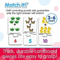 Learning Journey International Match It! Add It Up - STEM Addition Game - Helps To Teach Early Math Facts With 30 Matching Pairs – Preschool Games & Gifts For Boys & Girls Ages 3 And Up, Multicolor -BEYBLADE Sale Store 519TLGZt5lL
