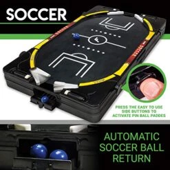 Franklin Sports Table Top Sports Game Set - 5-in-1 Sports Center Indoor Sports Games - Tabletop Soccer, Basketball, Hockey, Bowling + Pool -BEYBLADE Sale Store 51AHSYiySAL