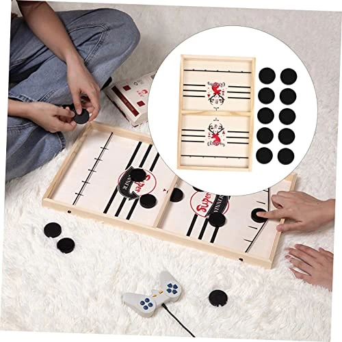 Ibasenice 2 Sets Catapult Chess Wooden Chess Board Air Hockey Football Toys Winner Fun Toys Catapult Game Plaything Educational Plaything Board Game Child Desktop Air Hockey Puck 7 Ibasenice 2 Sets Catapult Chess Wooden Chess Board Air Hockey Football Toys Winner Fun Toys Catapult Game Plaything Educational Plaything Board Game Child Desktop Air Hockey Puck - Image 5