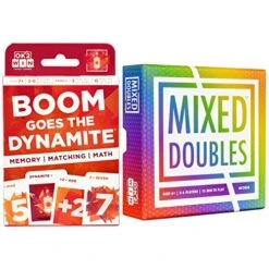Ok2Win Boom GOES The Dynamite Card Game And Mixed Doubles Dice Game