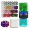 Resin Dice Molds + Chips Silicone Molds For Epoxy，Left Right Center Dice Game Resin Molds，Chips And 3D Dice Resin Silicone Molds Set，LCR Game Dice Chips Mold Kit，Handmade Craft Tool Game Lovers Gifts