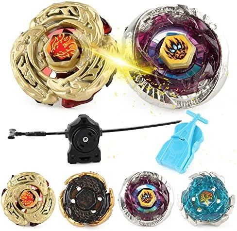 GOIJRER Gyros 4 Pieces Pack Battling Tops Metal Fusion Starter Set With Stickers Two Launchers Gift Idea Toys With Storage Box… 7 GOIJRER Gyros 4 Pieces Pack Battling Tops Metal Fusion Starter Set With Stickers Two Launchers Gift Idea Toys With Storage Box… - Image 5
