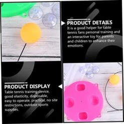 Sosoport 4 Pcs Trainer Kids Educational Toys Sports Toys Childrens Toys Pong Trainer Table Tennis Training Robot - Pong Training Toys Indoor Table Tennis Game Training Racket Suction Cup -BEYBLADE Sale Store 51D52xWfoyL