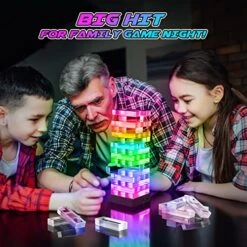 Family Games For Kids Adults,Light Up Tumble Tower With 3 Flash Mode,Stacking Board Games With 50 Funny Cards,Great Party Games For Game Night Family Gatherings Camping Travel,Fun Games Toy Gift Ideas -BEYBLADE Sale Store 51DnLAQUHHL