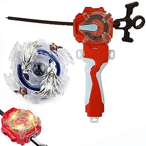 DYT Bey Battle Burst B-66 Lost Longinus Luinor .N.Sp Starter + LR Sparking String Launcher (Left & Right Turning) & Grip 3 DYT Bey Battle Burst B-66 Lost Longinus Luinor .N.Sp Starter + LR Sparking String Launcher (Left & Right Turning) & Grip