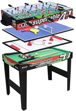 IFOYO 4 In 1 Multi Game Table For Kids, Soccer Foosball Table, Air Hockey Table, Pool Table, Table Tennis Table -BEYBLADE Sale Store 51FdrMsXnUL. AC