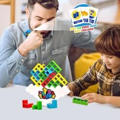 HOTBEAM Tetra Tower Game, Tetris Tower Balance Board Game For Kids Adults, Brain Memory STEM Toys Games For Family Night, Parties, Travel, Christmas Birthday Ideas Gift -BEYBLADE Sale Store 51GbVZSCnrL