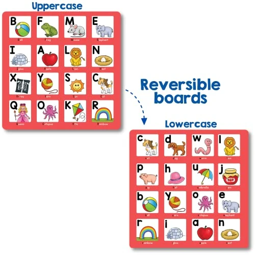 LEARNING BUGS Alphabet Bingo, Learn Capital And Lowercase Letters, ABC Board Game For 2 To 4 Players 4 LEARNING BUGS Alphabet Bingo, Learn Capital And Lowercase Letters, ABC Board Game For 2 To 4 Players - Image 2