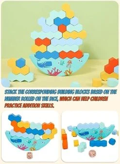 New Tetra Tower Balance Stacking Blocks Game, Educational Stacking Balancing Games, Team Building Blocks Toy For Aged 3+ Kids, Family, Parties, Travel (Sea Animal) -BEYBLADE Sale Store 51KhhibdT6L