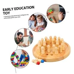 Alasum 1 Set Wooden Pattern Memory Chess Wooden Toys Wood Toys Toy For Kids Kidcraft Playset Memory Training Toy Memory Chess Game Toy Wooden Board Game Toy Girl Brain Teaser Baby -BEYBLADE Sale Store 51LdCrUlAZL