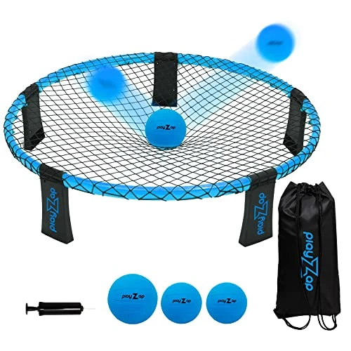 PlayZap Roundnet Ball Beach Ball Game Set Outdoor Indoor Team Sports Ball Game Backyard Lawn Kids Teenager Adult Gift For Friends Family Orange 3 PlayZap Roundnet Ball Beach Ball Game Set Outdoor Indoor Team Sports Ball Game Backyard Lawn Kids Teenager Adult Gift For Friends Family Orange