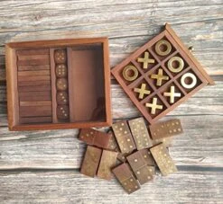 GENERIC SX Nautical Instruments Handmade Wooden Tic Tac Toe Game