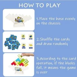 GGZONE Swing Stack High Child Balance Toy, Two Player Balancing Board Games For Kids & Adults, Tower Game Balance Stacking Block Party Game For Family, Parties, Travel (48 Pieces) -BEYBLADE Sale Store 51MHulfwC0L