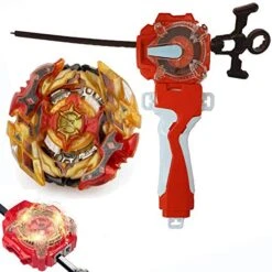 Bey Battle Burst B-128 CHO-Z SPRIGGAN Valtryek Booster Starter + LR Sparking String Launcher (Left & Right Turning) & Grip