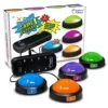 Teacher's Choice 4 Player Light Up Game Buzzer System | Displays The Winning Player | Loud, Unique Sounds For Each Buzzer, Great For Trivia Games, Family Feud, Jeopardy, Competition, Spelling Bees -BEYBLADE Sale Store 51MQ6pypTGL