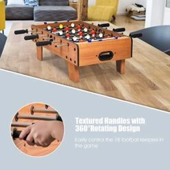 Goplus Mini Foosball Table, 27in Soccer Game Table W/ 2 Footballs And Soccer Keepers, Portable Football Game Set For Kids & Adults In Office, Game Room, Living Room -BEYBLADE Sale Store 51MxEkWYIvL