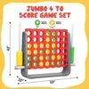 Unihex Jumbo 4-to-Score Giant Game Set For Kids Adult Family Party Fun,3.6FT Tall 4 In A Row Connect Game For Indoor Outdoor Backyard