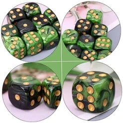 Polyhedral Dice 25pcs 6 Acrylic Dice Role Playing Dice Bulk Dice D20 Dice Green Dice For Women Dice Table Dice Black D6 Desktop Game Props Bulk Dice Table Game Party Dice -BEYBLADE Sale Store 51NH4C1fYzL