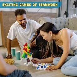 SFTMTPNL 48 Pcs Tetra Tower Game Balance Stacking Block Party Game Tetratower Game For Adults Kids Tetra Board Game 2 Players Or More Family Games Parties Travel Team Building Games Toy -BEYBLADE Sale Store 51O4XY74TIL